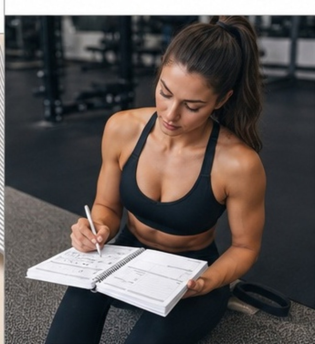 Nutrition And Fitness - Fitness-Planer-Tagebuch 11,7x8,5, Trainingsprotokoll, Workout-Tracker, Nährwert- und