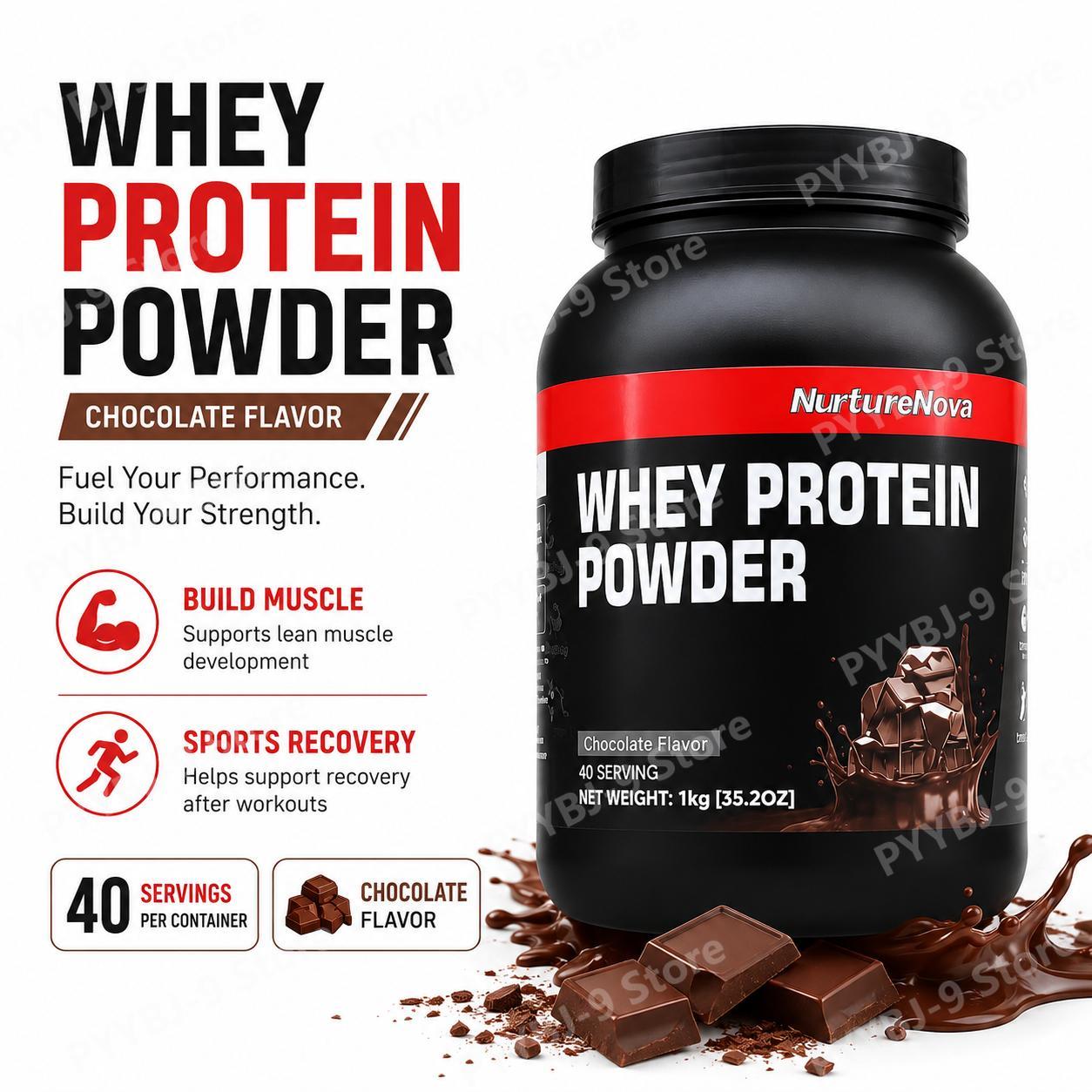 Nutrition And Fitness - NurtureNova Whey Protein Pulver Schokoladengeschmack Ernährungsmittel