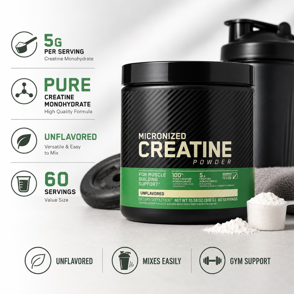 Kreatin-Monohydrat-Pulver 300g – Nutrition And Fitness Bewertung und Preis